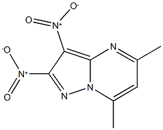 2,3-bisnitro-5,7-dimethylpyrazolo[1,5-a]pyrimidine Structure