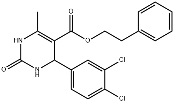 2-phenylethyl 4-(3,4-dichlorophenyl)-6-methyl-2-oxo-1,2,3,4-tetrahydropyrimidine-5-carboxylate 结构式