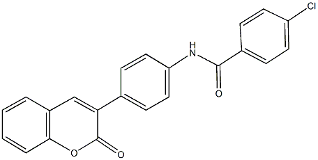 4-chloro-N-[4-(2-oxo-2H-chromen-3-yl)phenyl]benzamide 结构式