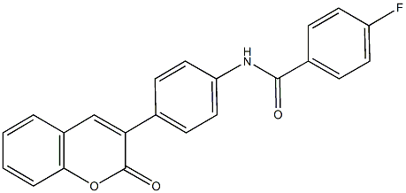 4-fluoro-N-[4-(2-oxo-2H-chromen-3-yl)phenyl]benzamide Struktur