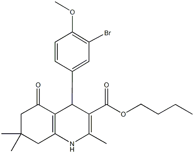 butyl 4-[3-bromo-4-(methyloxy)phenyl]-2,7,7-trimethyl-5-oxo-1,4,5,6,7,8-hexahydroquinoline-3-carboxylate|