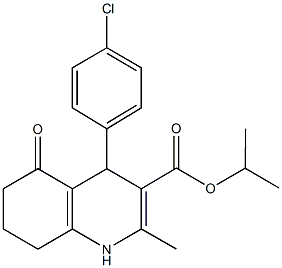 isopropyl 4-(4-chlorophenyl)-2-methyl-5-oxo-1,4,5,6,7,8-hexahydro-3-quinolinecarboxylate,299407-80-0,结构式