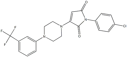 1-(4-chlorophenyl)-3-{4-[3-(trifluoromethyl)phenyl]-1-piperazinyl}-1H-pyrrole-2,5-dione|