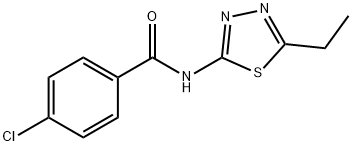 4-chloro-N-(5-ethyl-1,3,4-thiadiazol-2-yl)benzamide 化学構造式