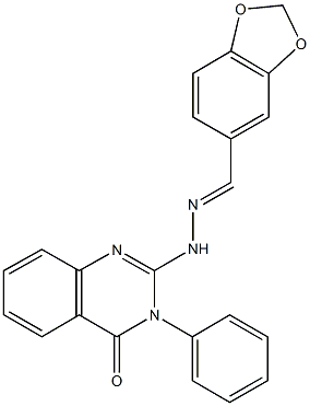 1,3-benzodioxole-5-carbaldehyde (4-oxo-3-phenyl-3,4-dihydro-2-quinazolinyl)hydrazone|