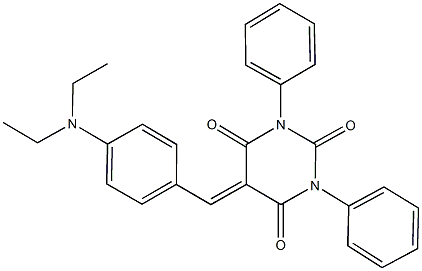 299420-30-7 5-[4-(diethylamino)benzylidene]-1,3-diphenyl-2,4,6(1H,3H,5H)-pyrimidinetrione