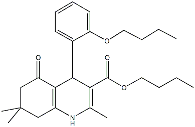 299450-30-9 butyl 4-[2-(butyloxy)phenyl]-2,7,7-trimethyl-5-oxo-1,4,5,6,7,8-hexahydroquinoline-3-carboxylate