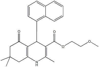 299450-70-7 2-methoxyethyl 2,7,7-trimethyl-4-(1-naphthyl)-5-oxo-1,4,5,6,7,8-hexahydroquinoline-3-carboxylate
