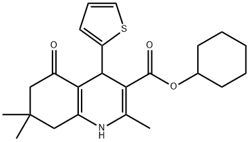 299451-23-3 cyclohexyl 2,7,7-trimethyl-5-oxo-4-(2-thienyl)-1,4,5,6,7,8-hexahydro-3-quinolinecarboxylate