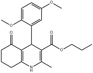 propyl 4-(2,5-dimethoxyphenyl)-2-methyl-5-oxo-1,4,5,6,7,8-hexahydro-3-quinolinecarboxylate|