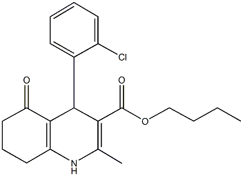 butyl 4-(2-chlorophenyl)-2-methyl-5-oxo-1,4,5,6,7,8-hexahydroquinoline-3-carboxylate Structure