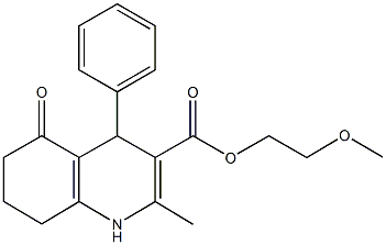 2-methoxyethyl 2-methyl-5-oxo-4-phenyl-1,4,5,6,7,8-hexahydroquinoline-3-carboxylate|