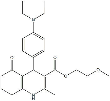 299452-78-1 2-methoxyethyl 4-[4-(diethylamino)phenyl]-2-methyl-5-oxo-1,4,5,6,7,8-hexahydroquinoline-3-carboxylate