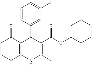 cyclohexyl 4-(3-iodophenyl)-2-methyl-5-oxo-1,4,5,6,7,8-hexahydroquinoline-3-carboxylate,299453-25-1,结构式