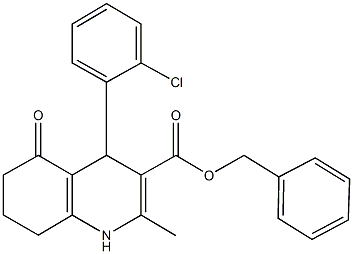 benzyl 4-(2-chlorophenyl)-2-methyl-5-oxo-1,4,5,6,7,8-hexahydro-3-quinolinecarboxylate|