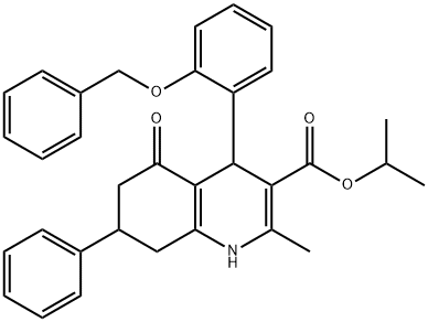 isopropyl 4-[2-(benzyloxy)phenyl]-2-methyl-5-oxo-7-phenyl-1,4,5,6,7,8-hexahydro-3-quinolinecarboxylate|