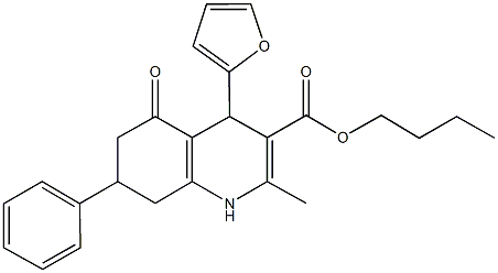 butyl 4-(2-furyl)-2-methyl-5-oxo-7-phenyl-1,4,5,6,7,8-hexahydro-3-quinolinecarboxylate|