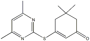 3-[(4,6-dimethyl-2-pyrimidinyl)sulfanyl]-5,5-dimethyl-2-cyclohexen-1-one Structure