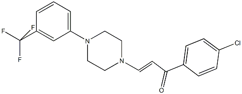 1-(4-chlorophenyl)-3-{4-[3-(trifluoromethyl)phenyl]-1-piperazinyl}-2-propen-1-one Structure