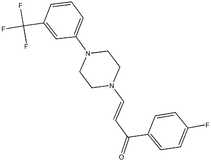 1-(4-fluorophenyl)-3-{4-[3-(trifluoromethyl)phenyl]-1-piperazinyl}-2-propen-1-one Structure