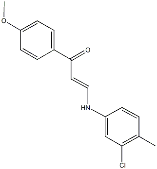 3-(3-chloro-4-methylanilino)-1-(4-methoxyphenyl)-2-propen-1-one,299461-97-5,结构式