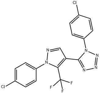 299462-15-0 1-(4-chlorophenyl)-5-[1-(4-chlorophenyl)-5-(trifluoromethyl)-1H-pyrazol-4-yl]-1H-tetraazole