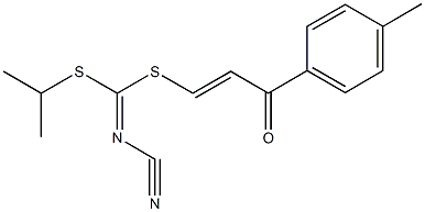 isopropyl 3-(4-methylphenyl)-3-oxo-1-propenyl cyanodithioimidocarbonate 结构式