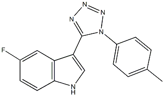 5-fluoro-3-[1-(4-methylphenyl)-1H-tetraazol-5-yl]-1H-indole|