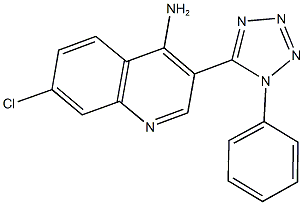 7-chloro-3-(1-phenyl-1H-tetraazol-5-yl)-4-quinolinamine,299463-15-3,结构式