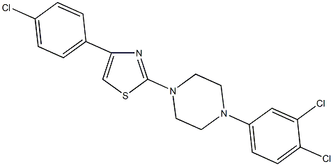 1-[4-(4-chlorophenyl)-1,3-thiazol-2-yl]-4-(3,4-dichlorophenyl)piperazine|