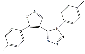 5-[5-(4-fluorophenyl)-4-isoxazolyl]-1-(4-methylphenyl)-1H-tetraazole 结构式