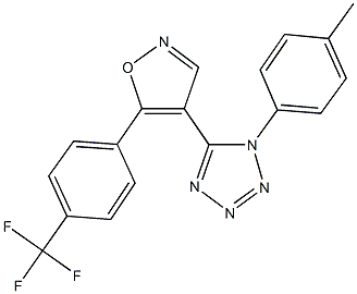 1-(4-methylphenyl)-5-{5-[4-(trifluoromethyl)phenyl]-4-isoxazolyl}-1H-tetraazole Structure