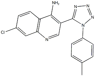 7-chloro-3-[1-(4-methylphenyl)-1H-tetraazol-5-yl]-4-quinolinamine Structure