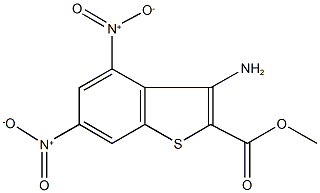 methyl 3-amino-4,6-dinitro-1-benzothiophene-2-carboxylate Struktur