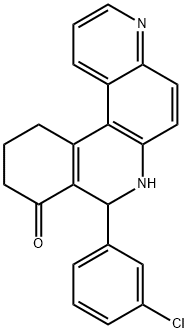 8-(3-chlorophenyl)-8,10,11,12-tetrahydrobenzo[a][4,7]phenanthrolin-9(7H)-one Structure