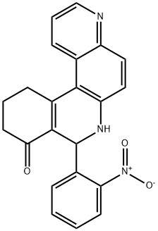 8-{2-nitrophenyl}-8,10,11,12-tetrahydrobenzo[a][4,7]phenanthrolin-9(7H)-one,299921-69-0,结构式