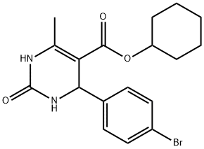 cyclohexyl 4-(4-bromophenyl)-6-methyl-2-oxo-1,2,3,4-tetrahydropyrimidine-5-carboxylate,299945-26-9,结构式