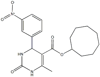 cyclooctyl 4-{3-nitrophenyl}-6-methyl-2-oxo-1,2,3,4-tetrahydropyrimidine-5-carboxylate,299945-32-7,结构式