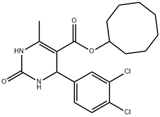 cyclooctyl 4-(3,4-dichlorophenyl)-6-methyl-2-oxo-1,2,3,4-tetrahydropyrimidine-5-carboxylate Struktur