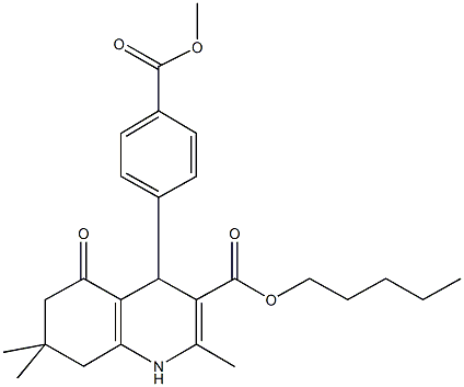299945-96-3 pentyl 4-[4-(methoxycarbonyl)phenyl]-2,7,7-trimethyl-5-oxo-1,4,5,6,7,8-hexahydro-3-quinolinecarboxylate