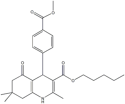 pentyl 4-[4-(methoxycarbonyl)phenyl]-2,7,7-trimethyl-5-oxo-1,4,5,6,7,8-hexahydro-3-quinolinecarboxylate|