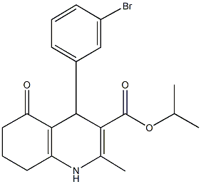 isopropyl 4-(3-bromophenyl)-2-methyl-5-oxo-1,4,5,6,7,8-hexahydro-3-quinolinecarboxylate|