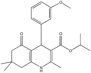 1-methylethyl 2,7,7-trimethyl-4-[3-(methyloxy)phenyl]-5-oxo-1,4,5,6,7,8-hexahydroquinoline-3-carboxylate 化学構造式