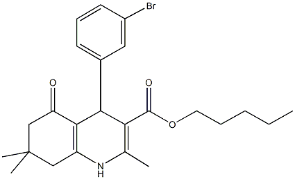 299946-79-5 pentyl 4-(3-bromophenyl)-2,7,7-trimethyl-5-oxo-1,4,5,6,7,8-hexahydroquinoline-3-carboxylate