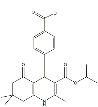 1-methylethyl 2,7,7-trimethyl-4-{4-[(methyloxy)carbonyl]phenyl}-5-oxo-1,4,5,6,7,8-hexahydroquinoline-3-carboxylate Structure