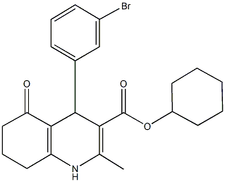 cyclohexyl 4-(3-bromophenyl)-2-methyl-5-oxo-1,4,5,6,7,8-hexahydroquinoline-3-carboxylate Structure