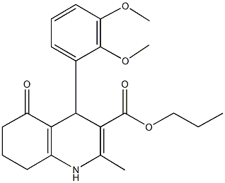 propyl 4-[2,3-bis(methyloxy)phenyl]-2-methyl-5-oxo-1,4,5,6,7,8-hexahydroquinoline-3-carboxylate|