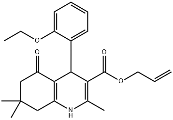 allyl 4-(2-ethoxyphenyl)-2,7,7-trimethyl-5-oxo-1,4,5,6,7,8-hexahydro-3-quinolinecarboxylate Structure