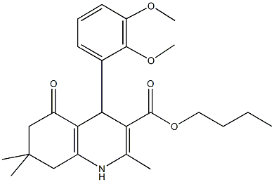 butyl 4-(2,3-dimethoxyphenyl)-2,7,7-trimethyl-5-oxo-1,4,5,6,7,8-hexahydro-3-quinolinecarboxylate,299947-99-2,结构式