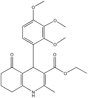 ethyl 2-methyl-5-oxo-4-[2,3,4-tris(methyloxy)phenyl]-1,4,5,6,7,8-hexahydroquinoline-3-carboxylate Struktur